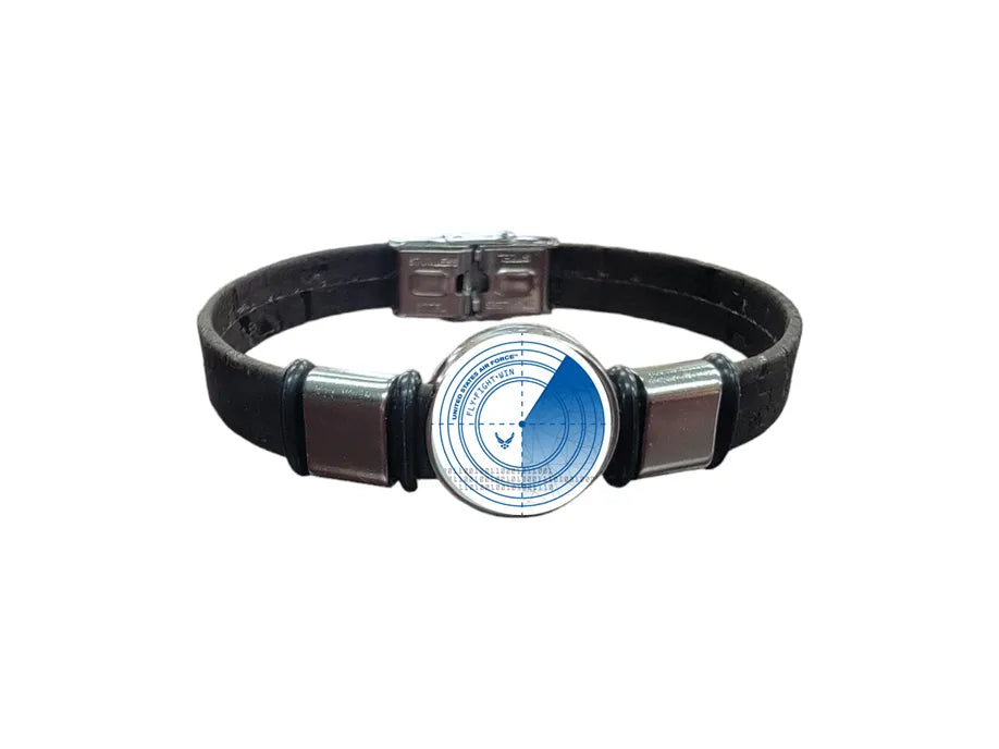 Air Force Roundel Unisex Brown Cork  Bracelet |Officially Licensed | Made in USA | Sustainable