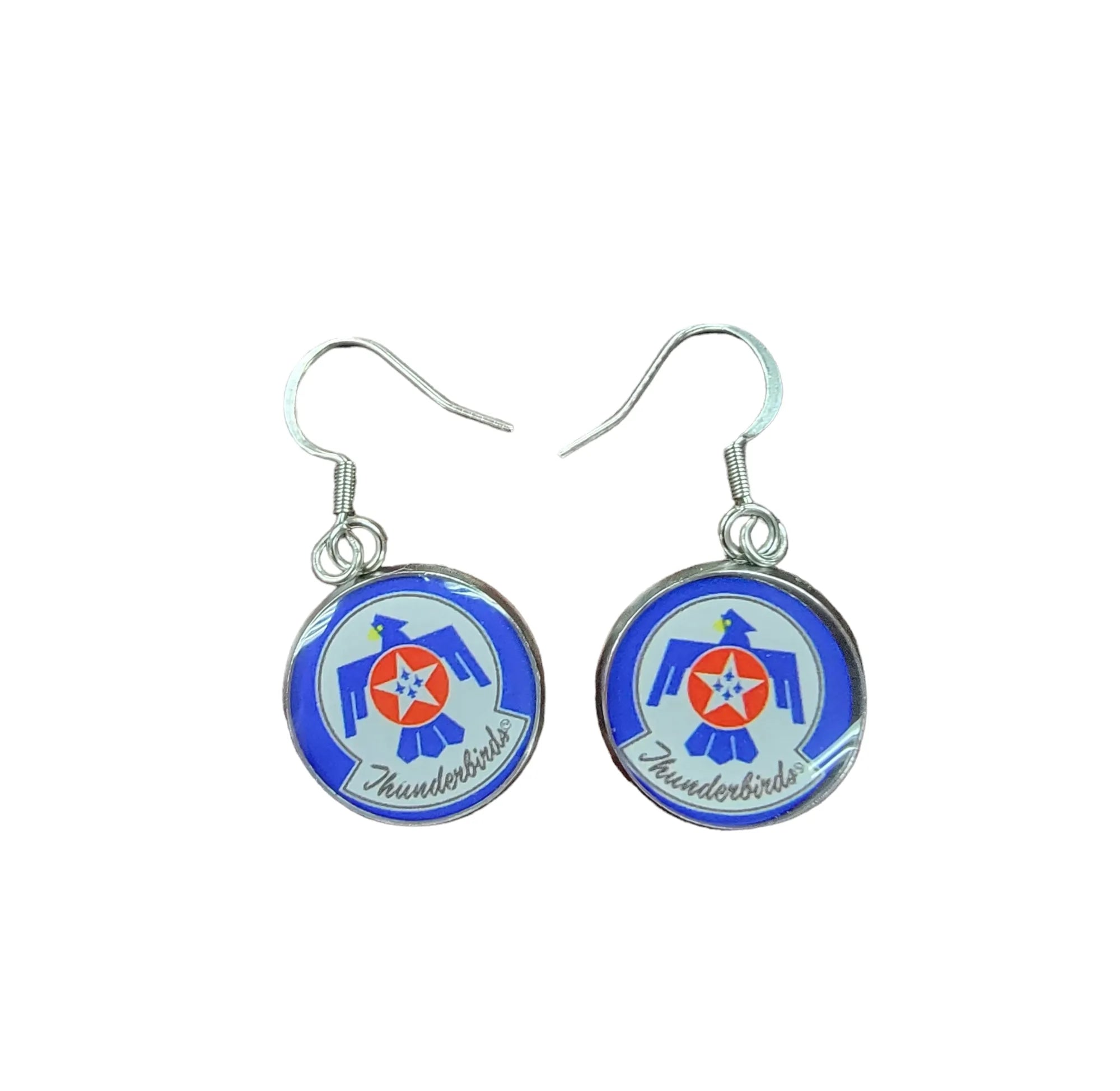 Air Force Silver or Gold Earrings: Seal, Roundel, Wings, Thunderbird | Made in the USA | Officially Licensed