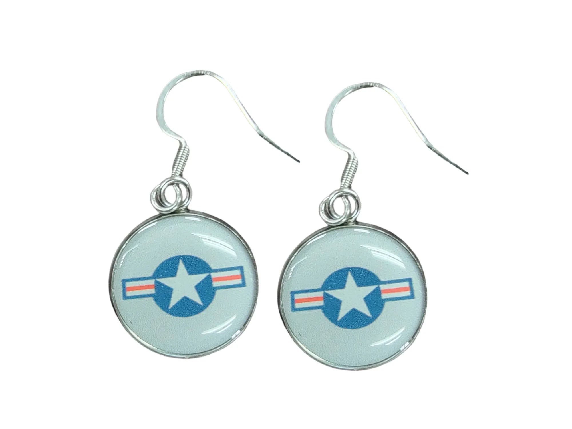 Air Force Silver or Gold Earrings: Seal, Roundel, Wings, Thunderbird | Made in the USA | Officially Licensed