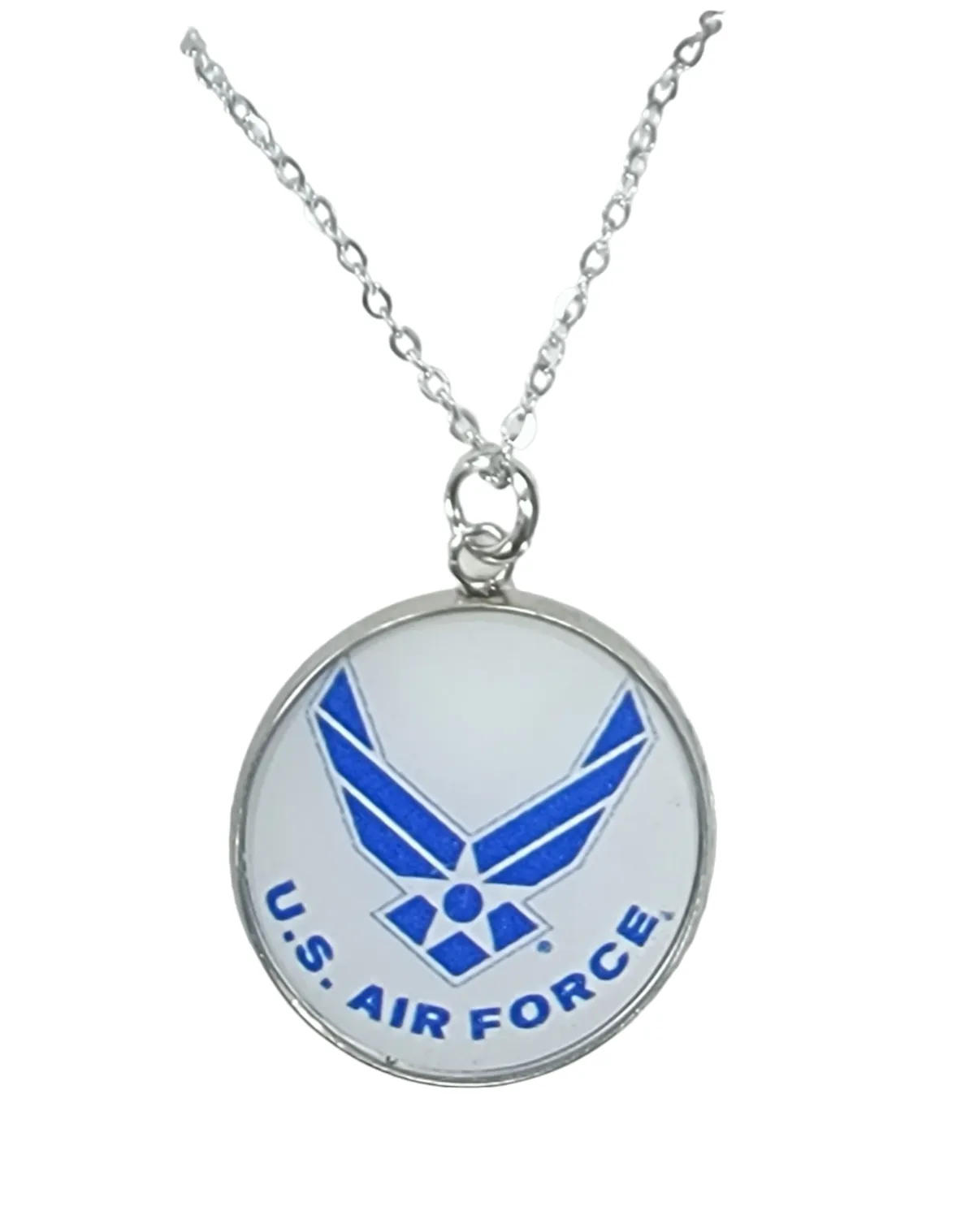Army, Navy, Air Force, Marine Corps, Coast Guard, Space Force Pendant Necklace in Gold or Silver | Made in the USA | Officially Licensed