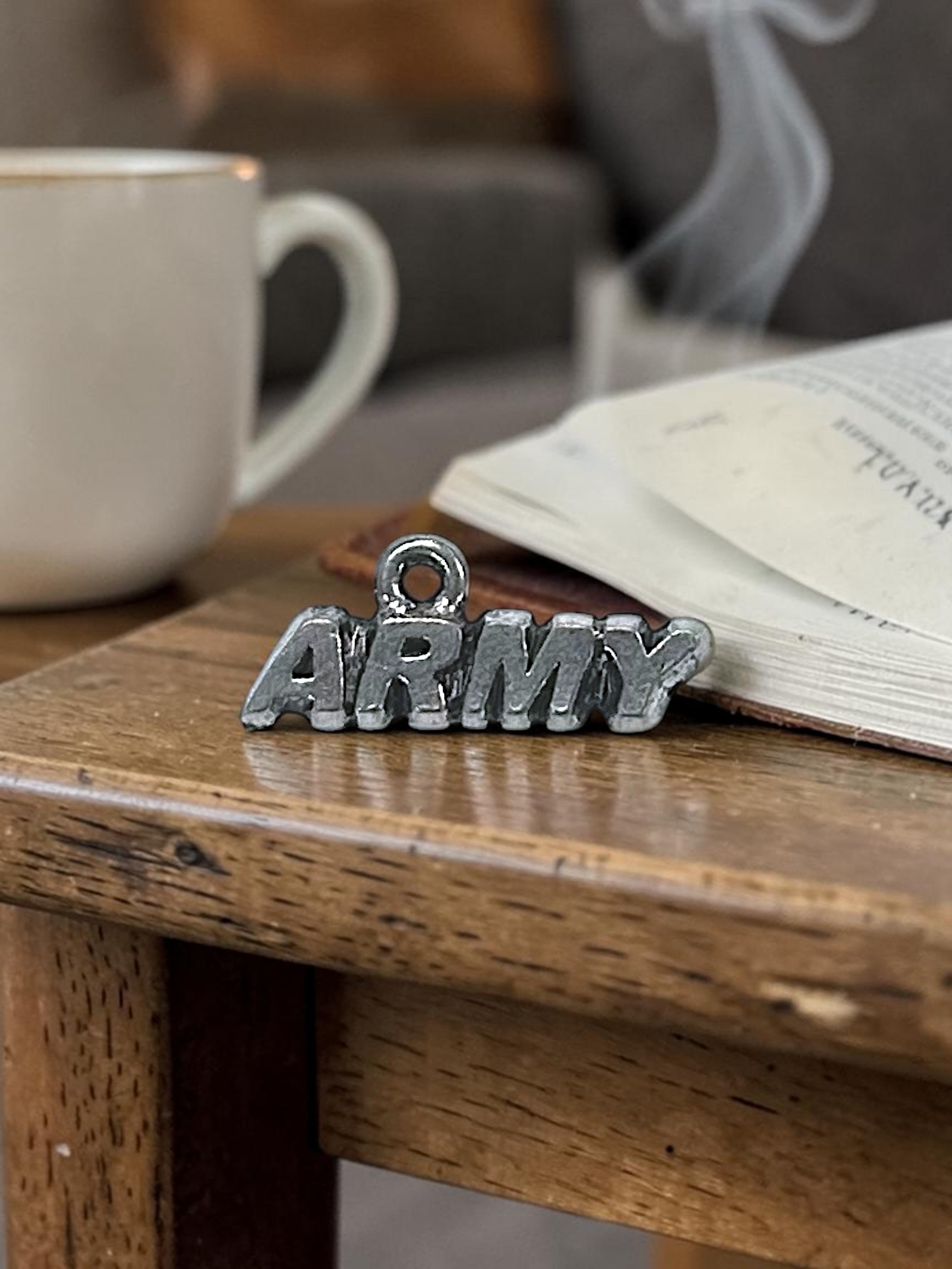 Silver Army Pewter Charm Pendant | Travel Charm