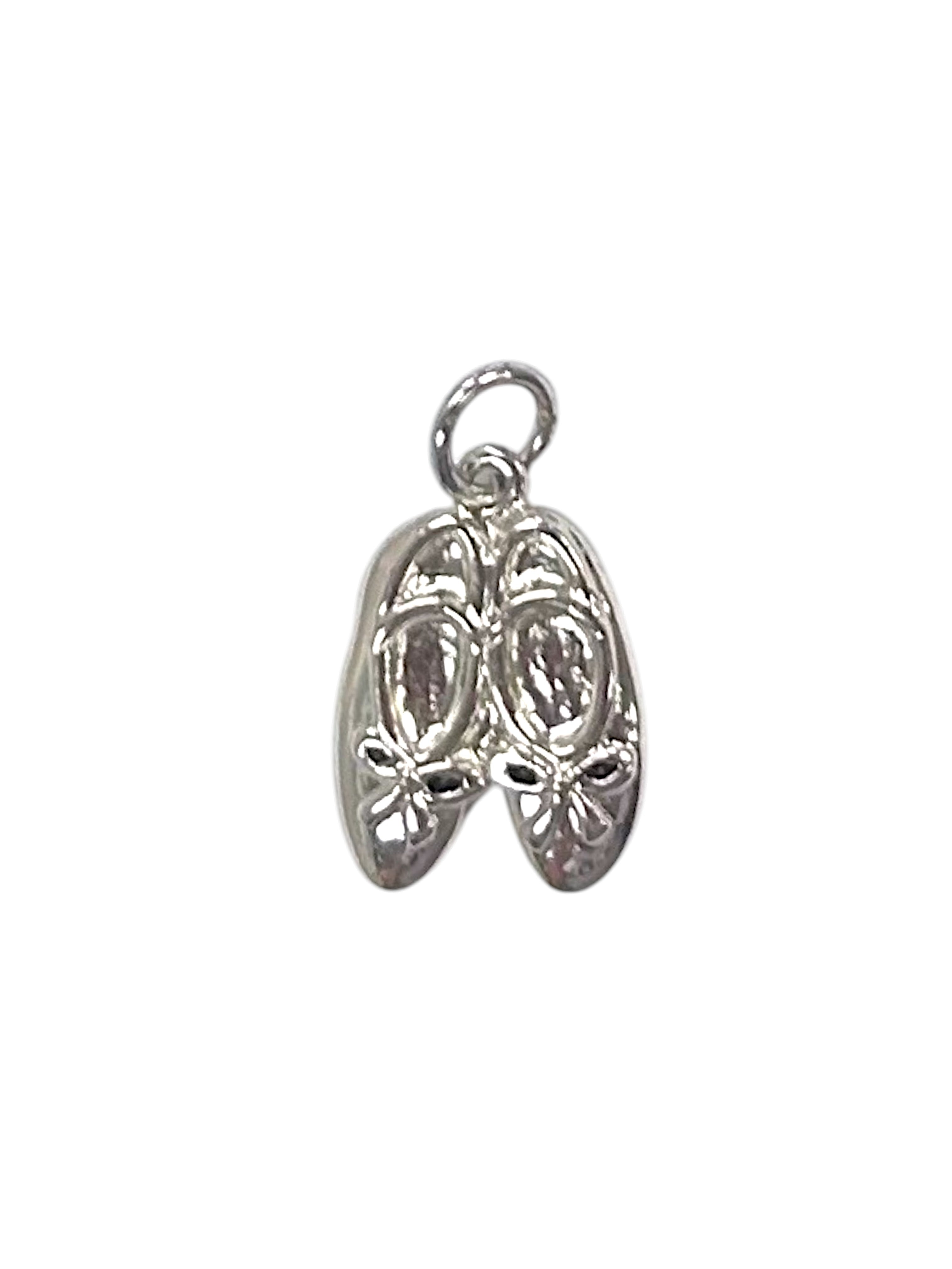 Silver Ballet Slippers Charm Pendant | Travel Charm