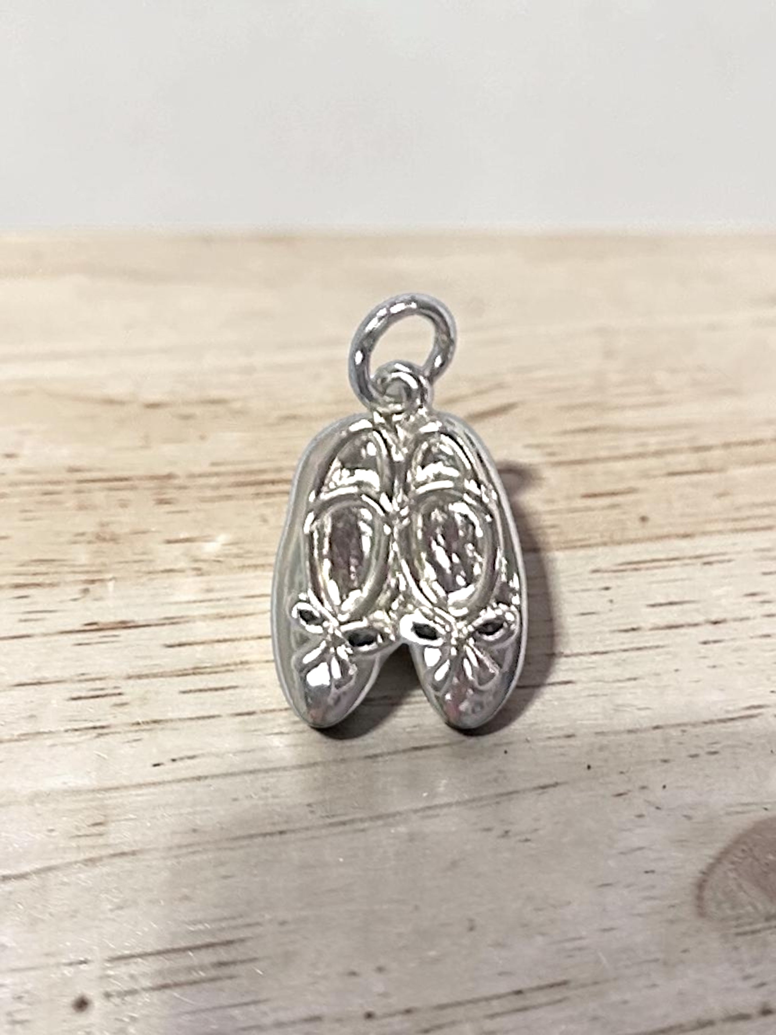 Silver Ballet Slippers Charm Pendant | Travel Charm
