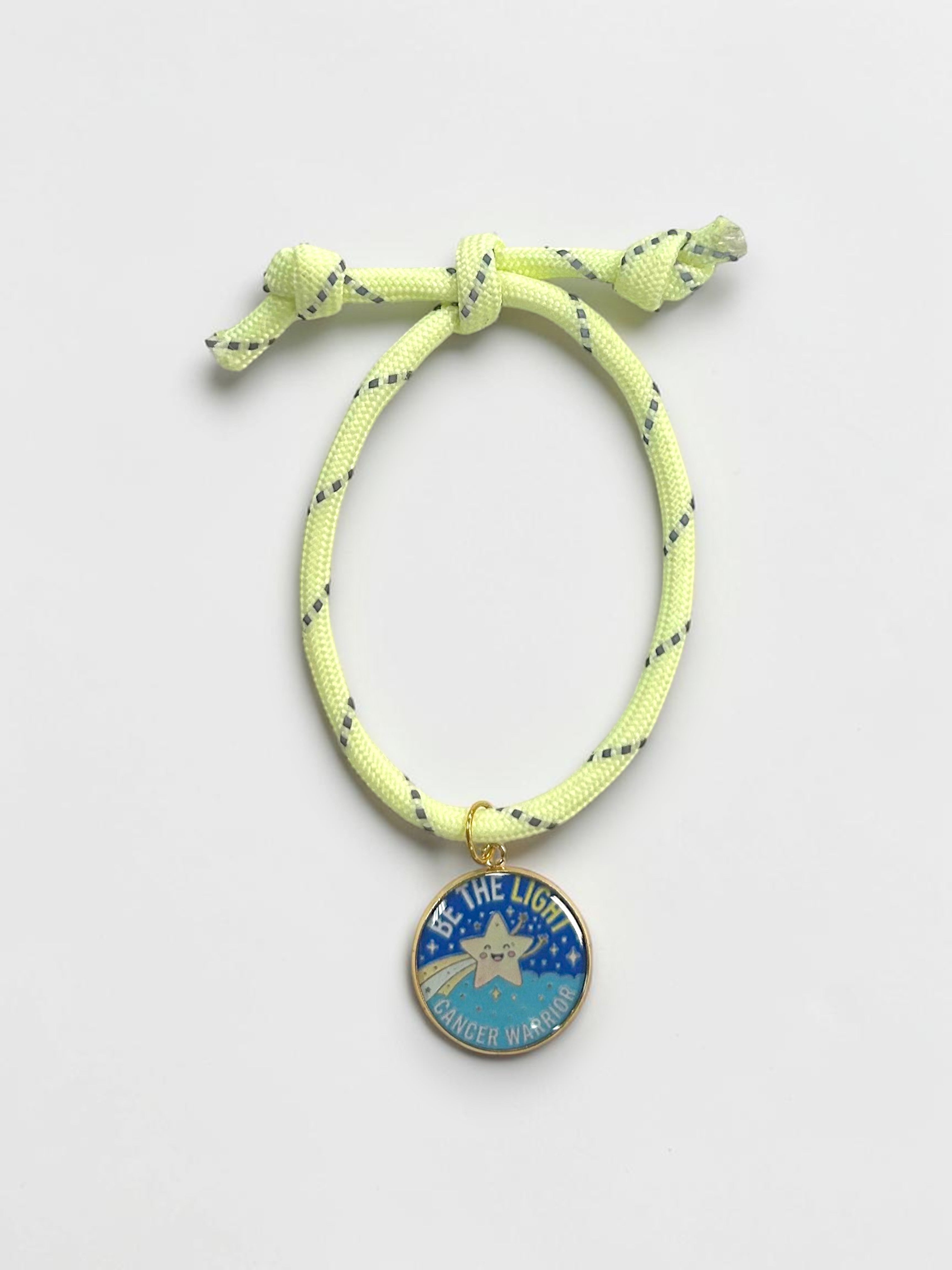 Glow-in-the-Dark "Be The Light" Adjustable Charm Bracelet | Cancer Warrior | Charity Jewelry