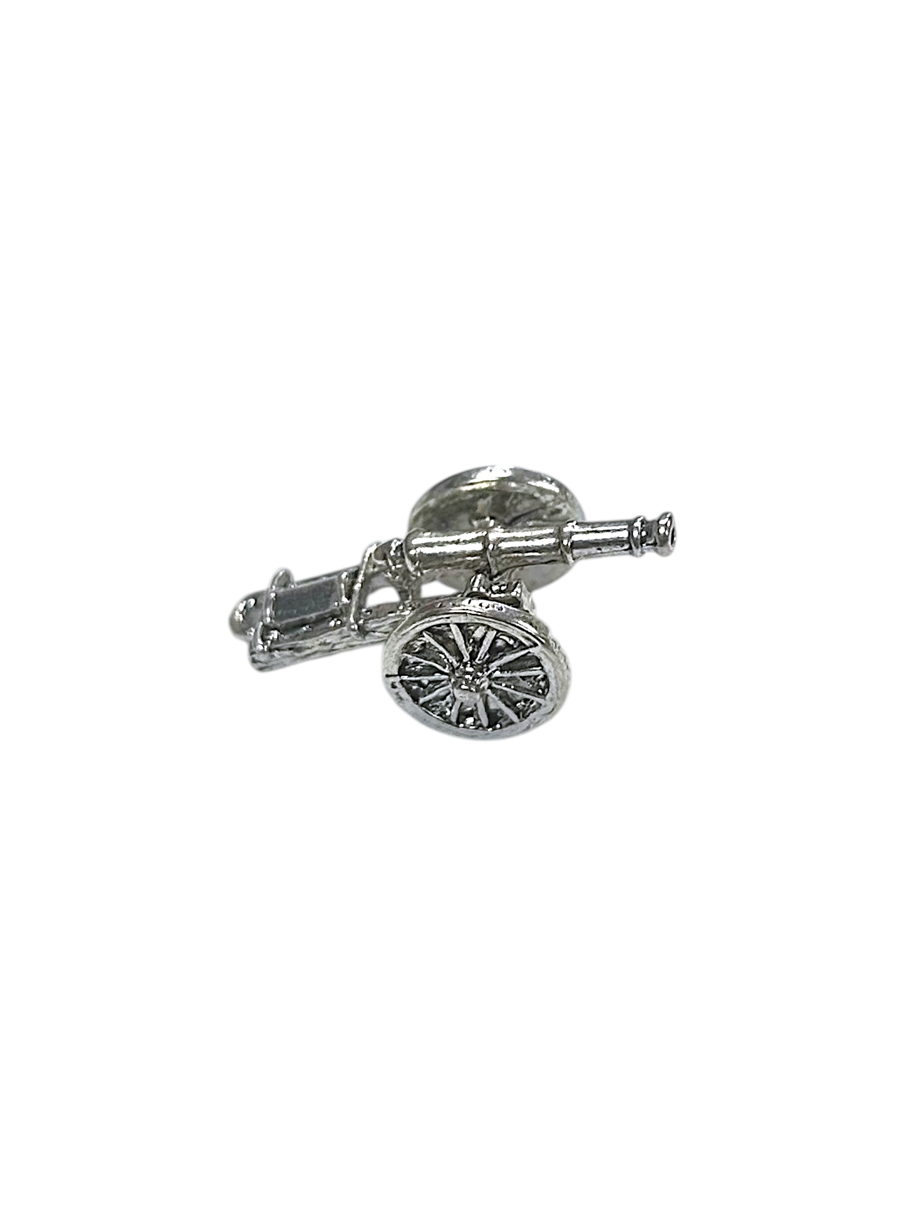 Silver Canon Pewter Charm Pendant | Travel Charm