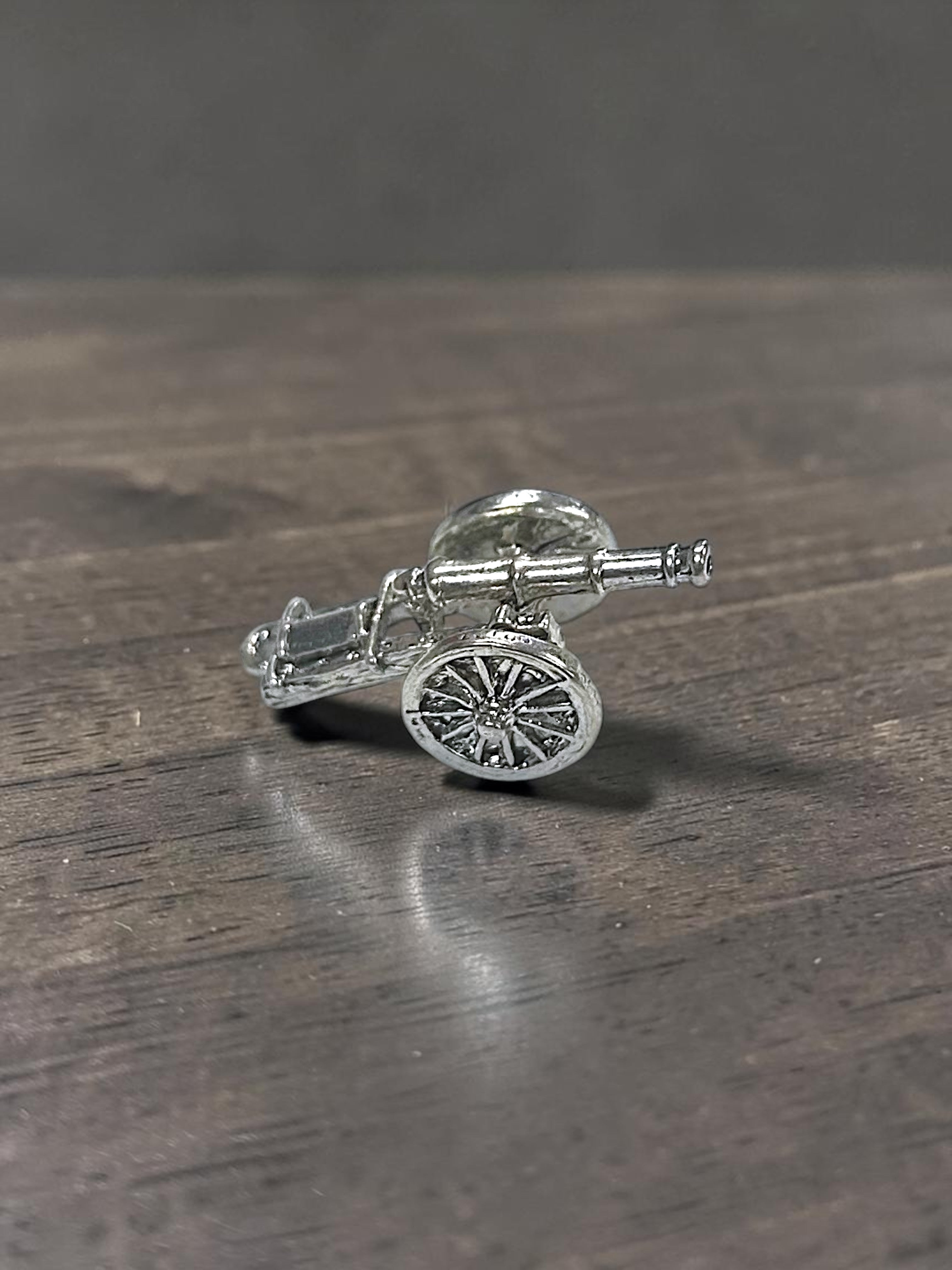 Silver Canon Pewter Charm Pendant | Travel Charm