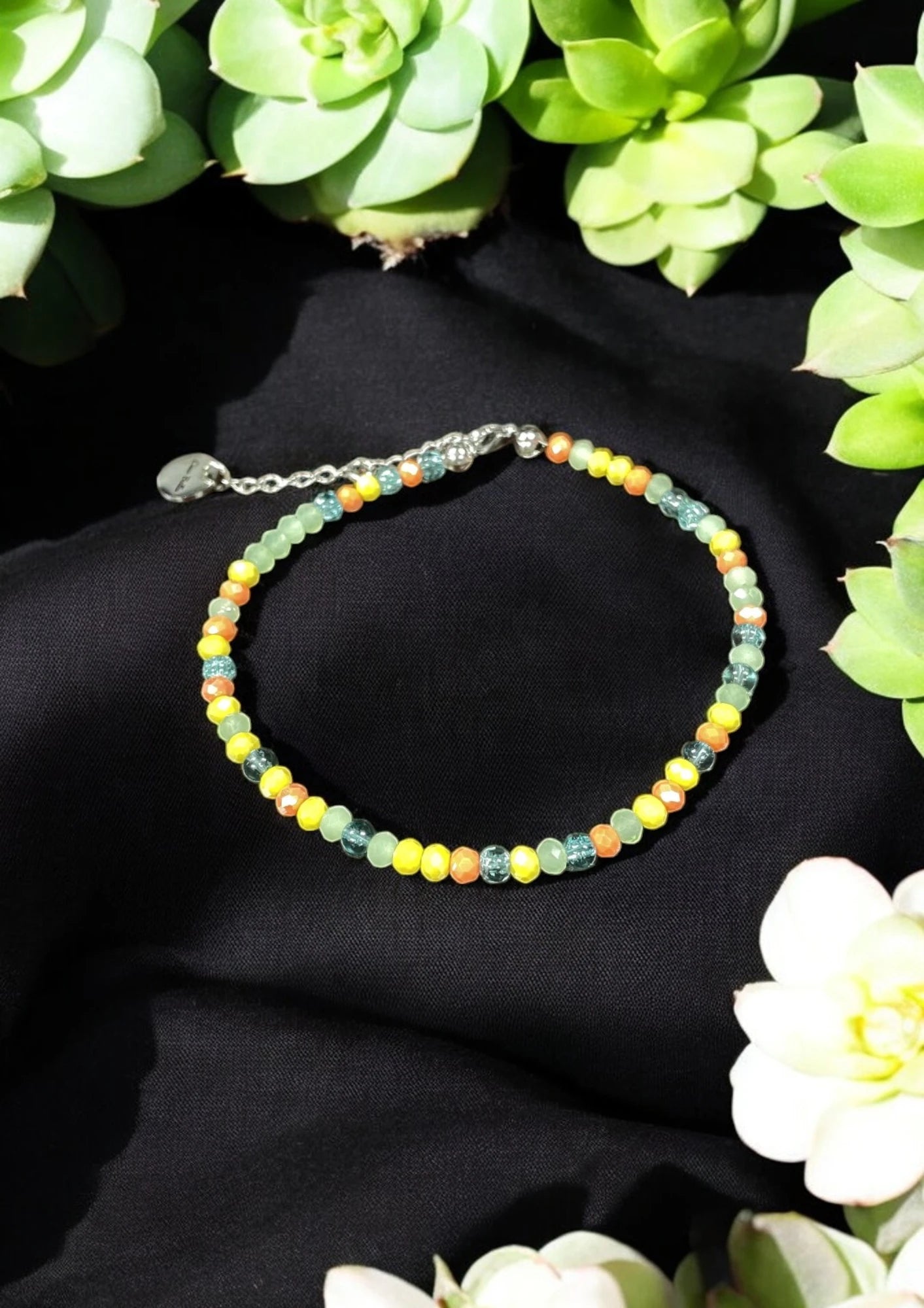 Sparkling Crystal Bracelet with Extender Chain | A Touch of Summer Elegance
