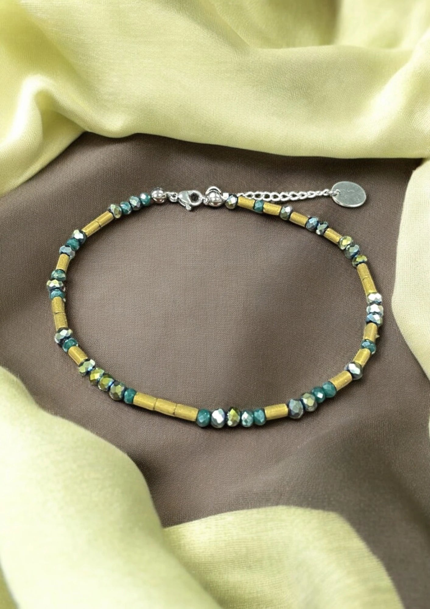 Sparkling Crystal Bracelet with Extender Chain | A Touch of Summer Elegance