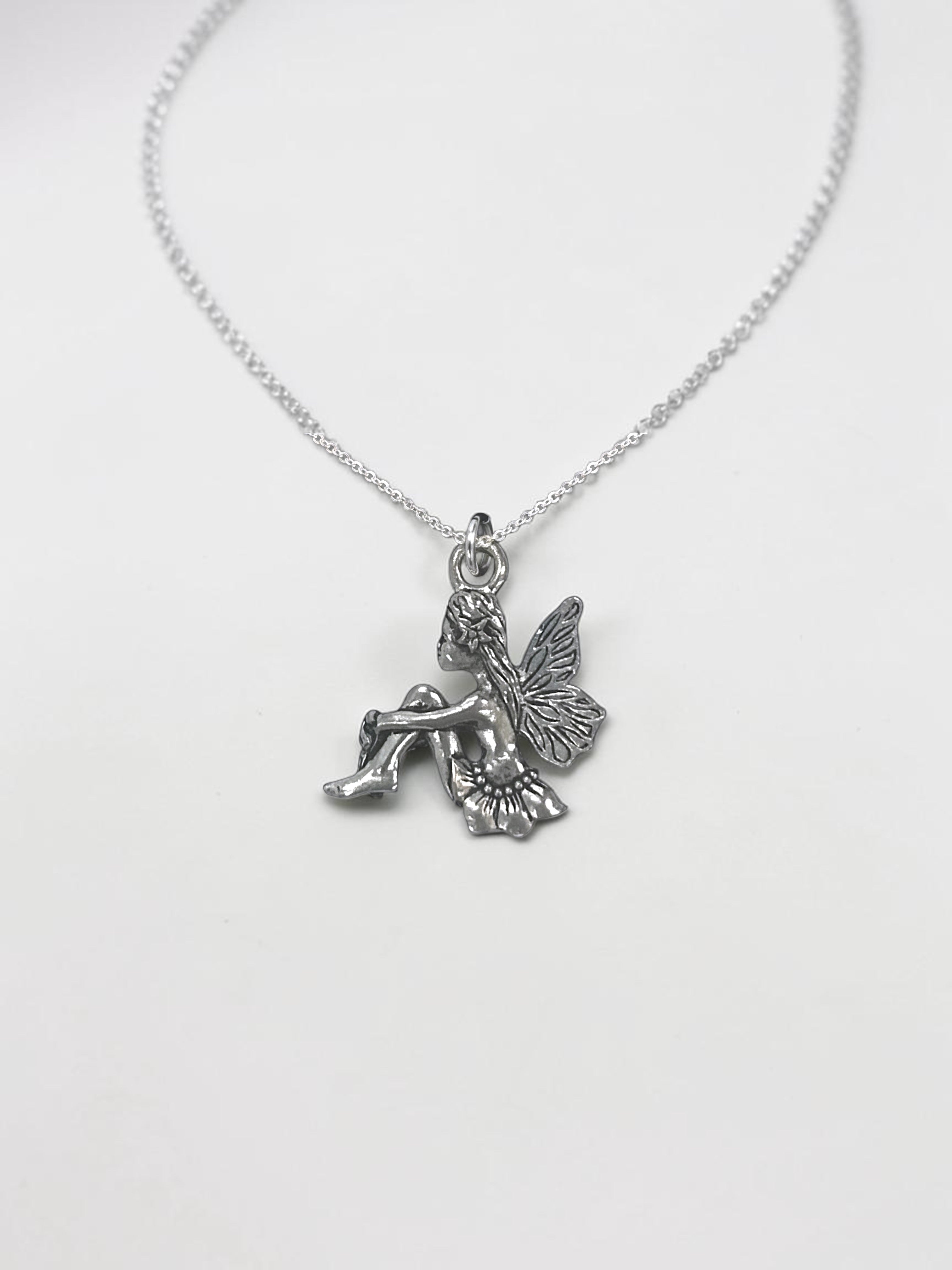 Silver Fairy Pewter Charm Pendant | Travel Charm