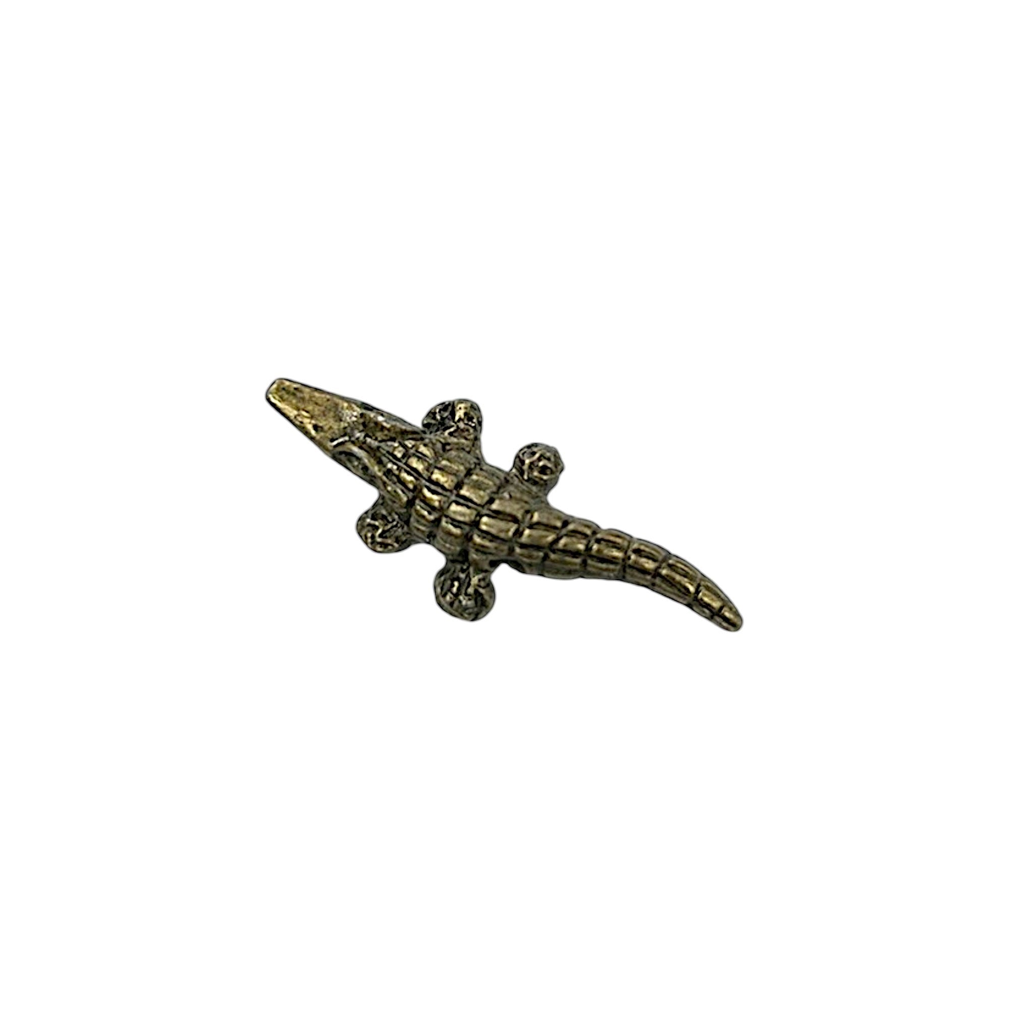 Alligator Pewter Charm Pendant in Silver or Antique Gold | Travel Charm