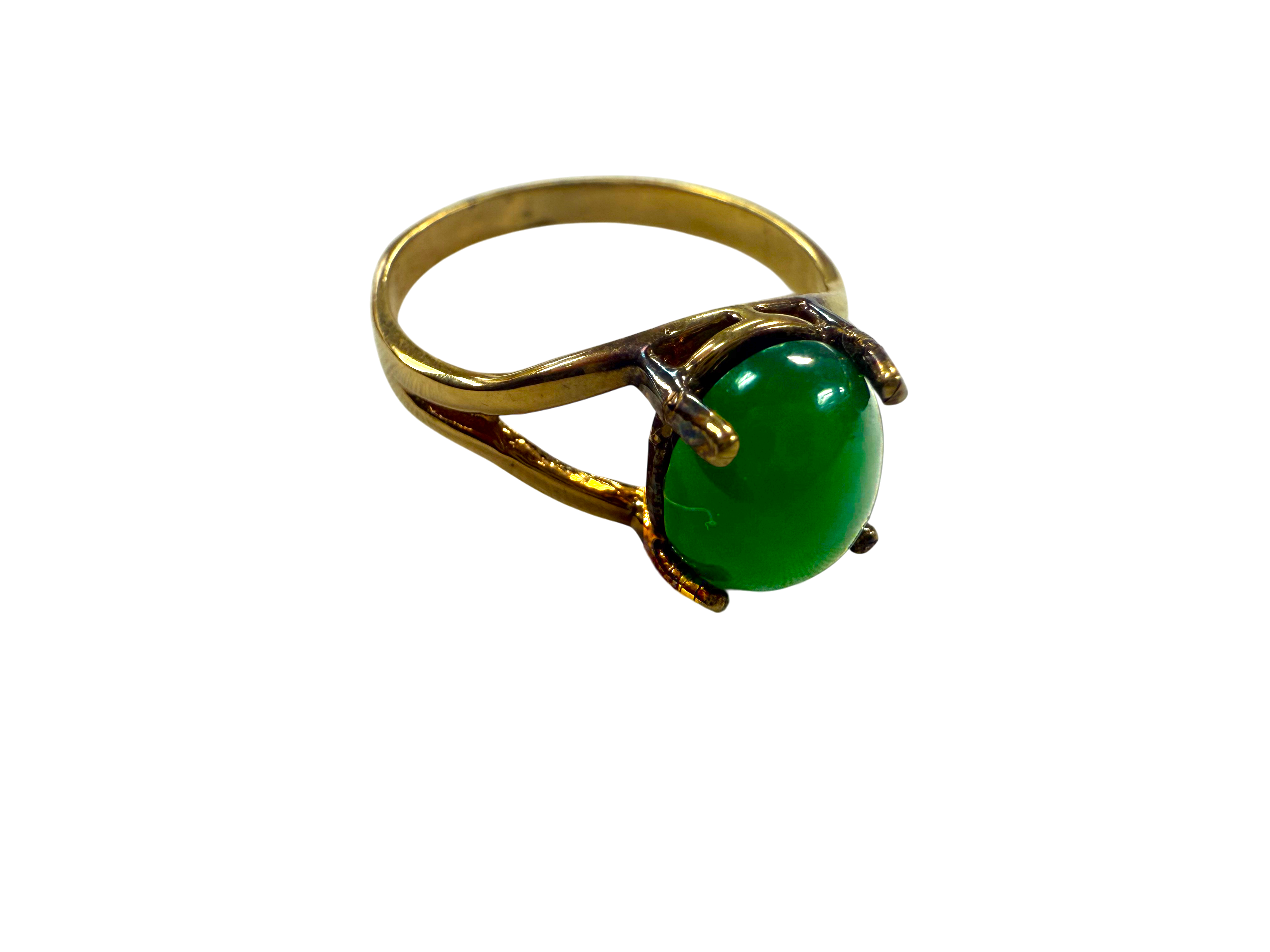 The Verdant Majesty: One-of-a-Kind Green Jade Statement Ring