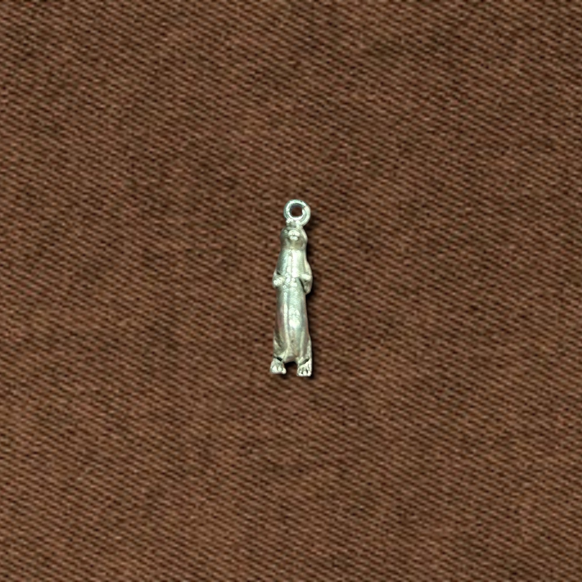 Silver Meerkat Animal Pewter Charm Pendant | Travel Charm