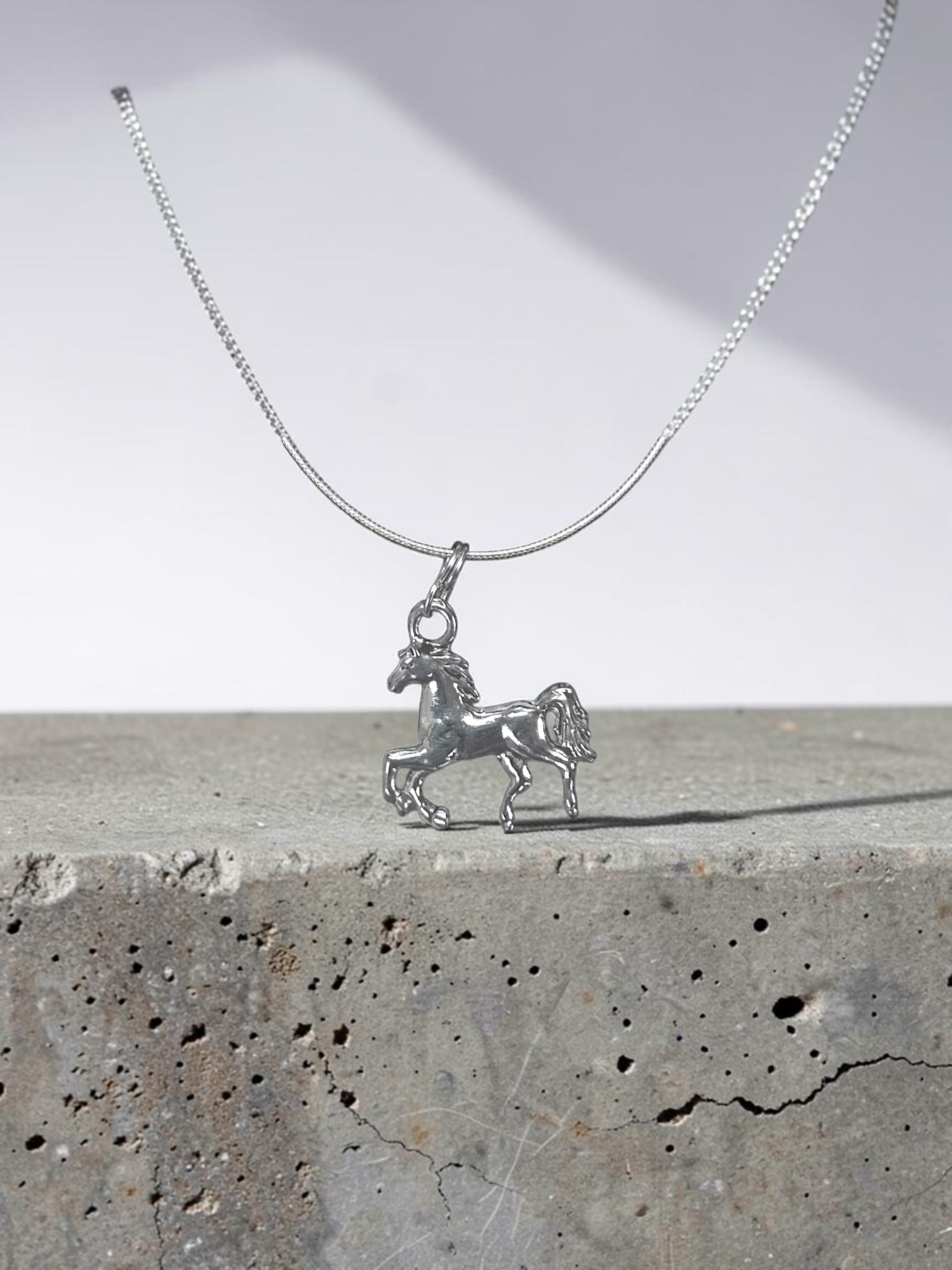 Silver Horse Pewter Charm Pendent | Animal Charm For Bracelet | DIY Jewelry Making