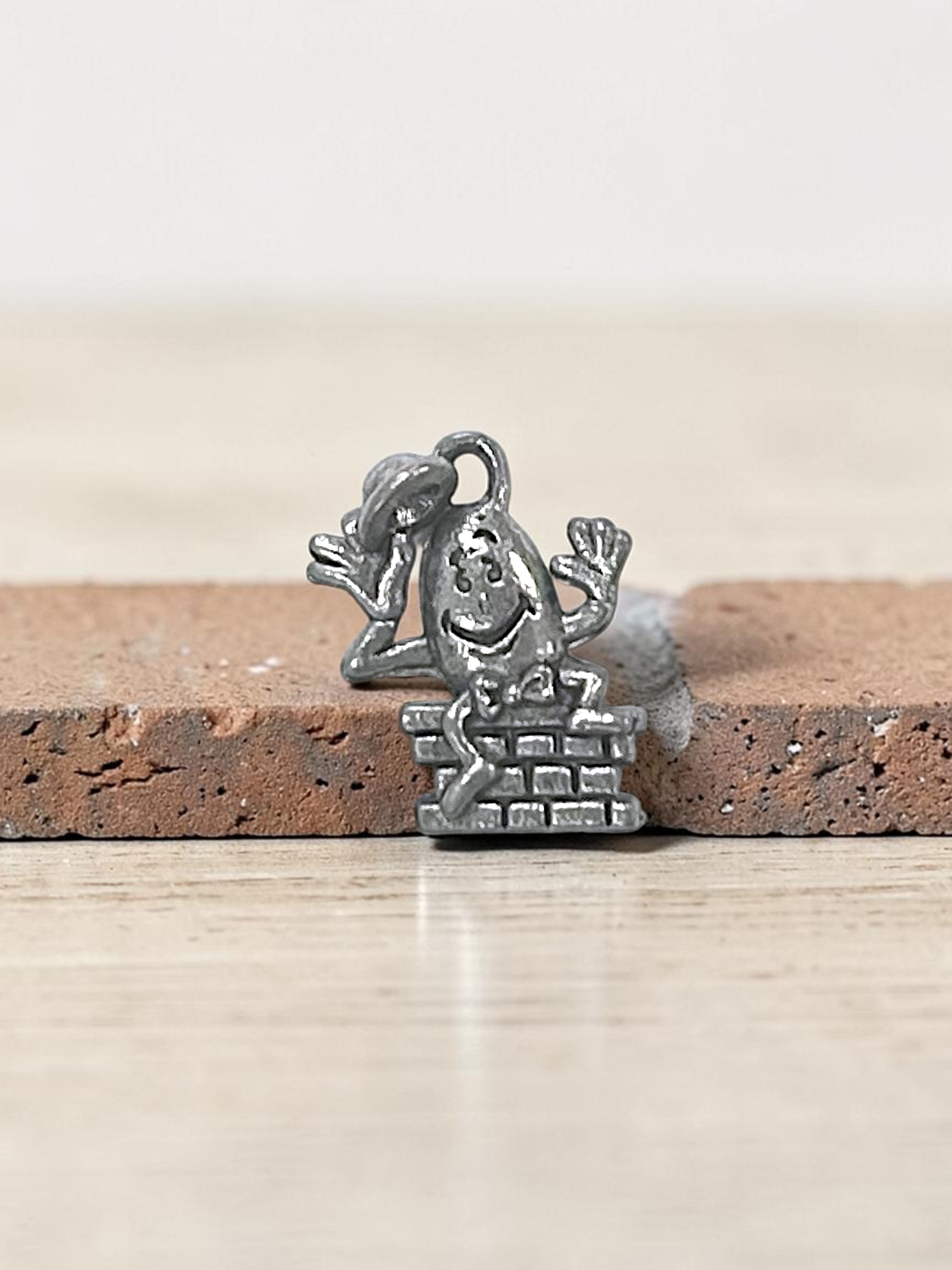 Humpty Dumpty Pewter Charm Pendant (Silver or Gold) | Travel Charm
