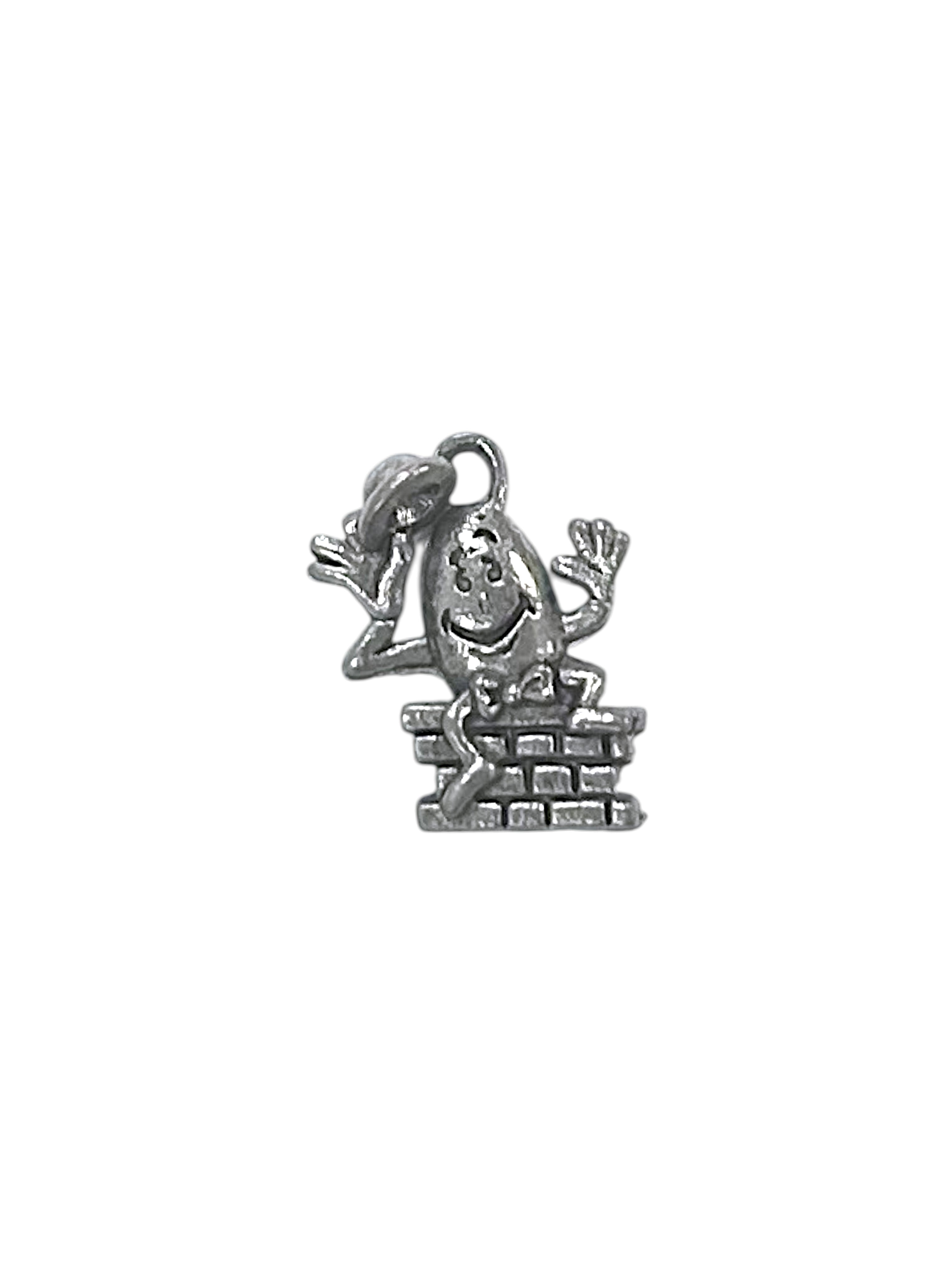 Humpty Dumpty Pewter Charm Pendant (Silver or Gold) | Travel Charm