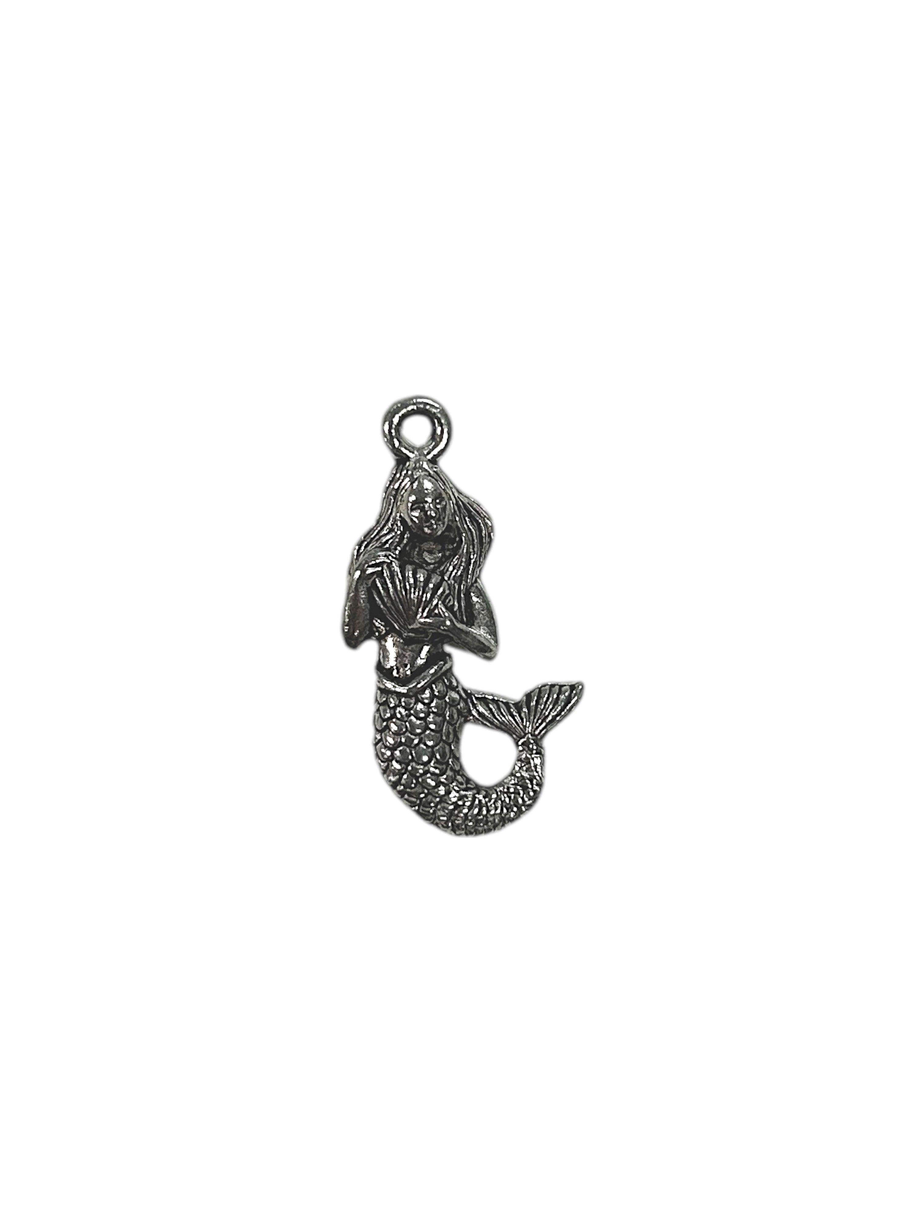 Silver Mermaid Pewter Charm Pendant | Ocean | Travel Charm