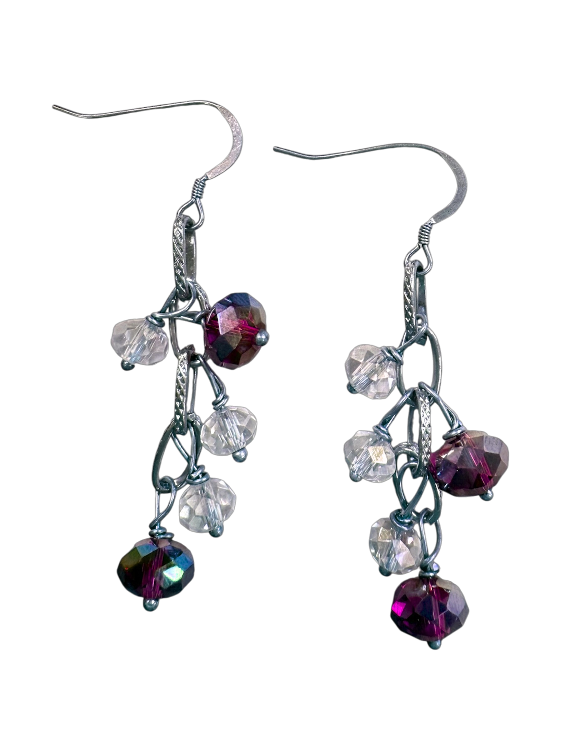 Crystal Cluster Drop Earrings