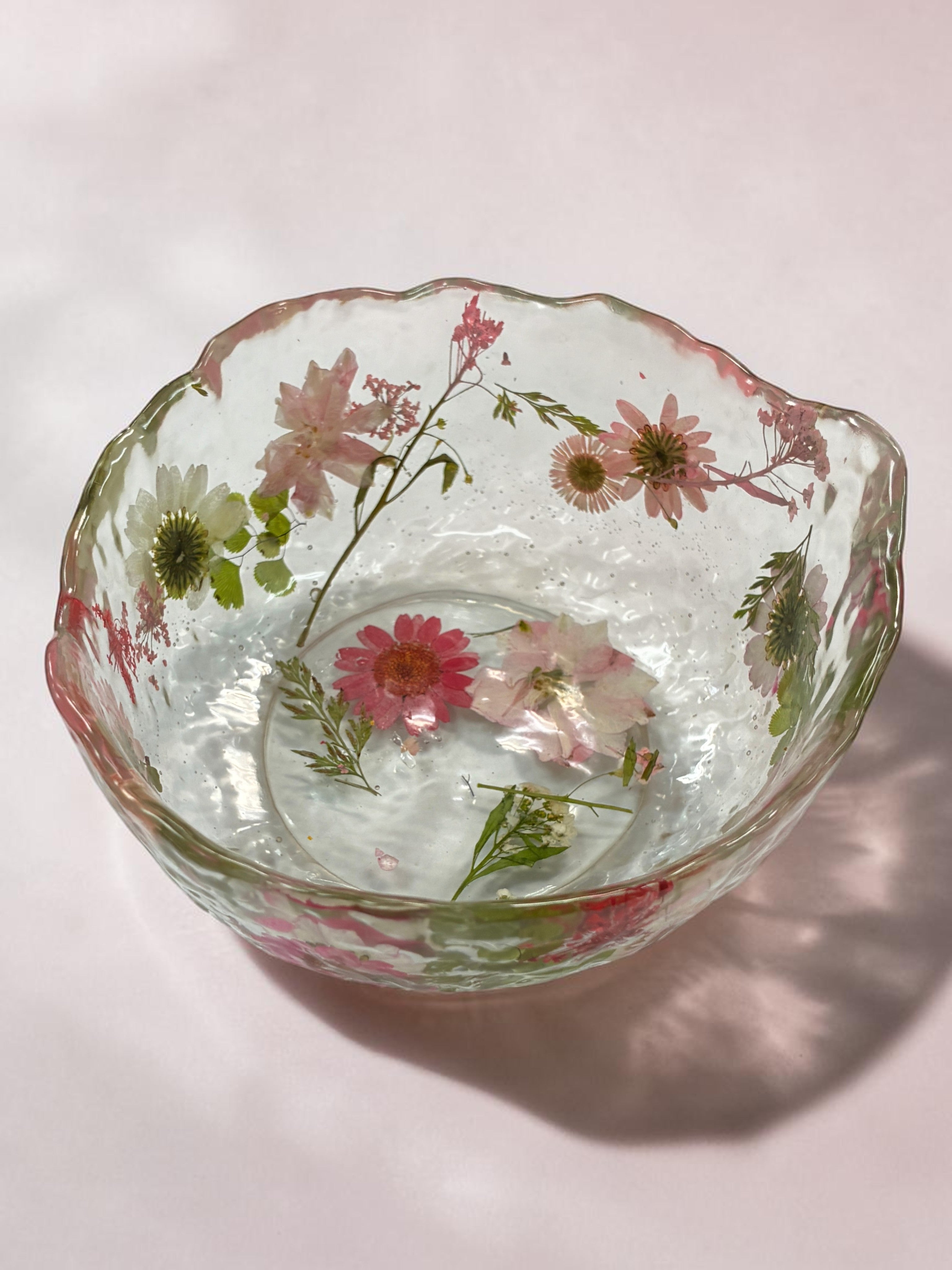 Pressed Flower Resin Art Bowl