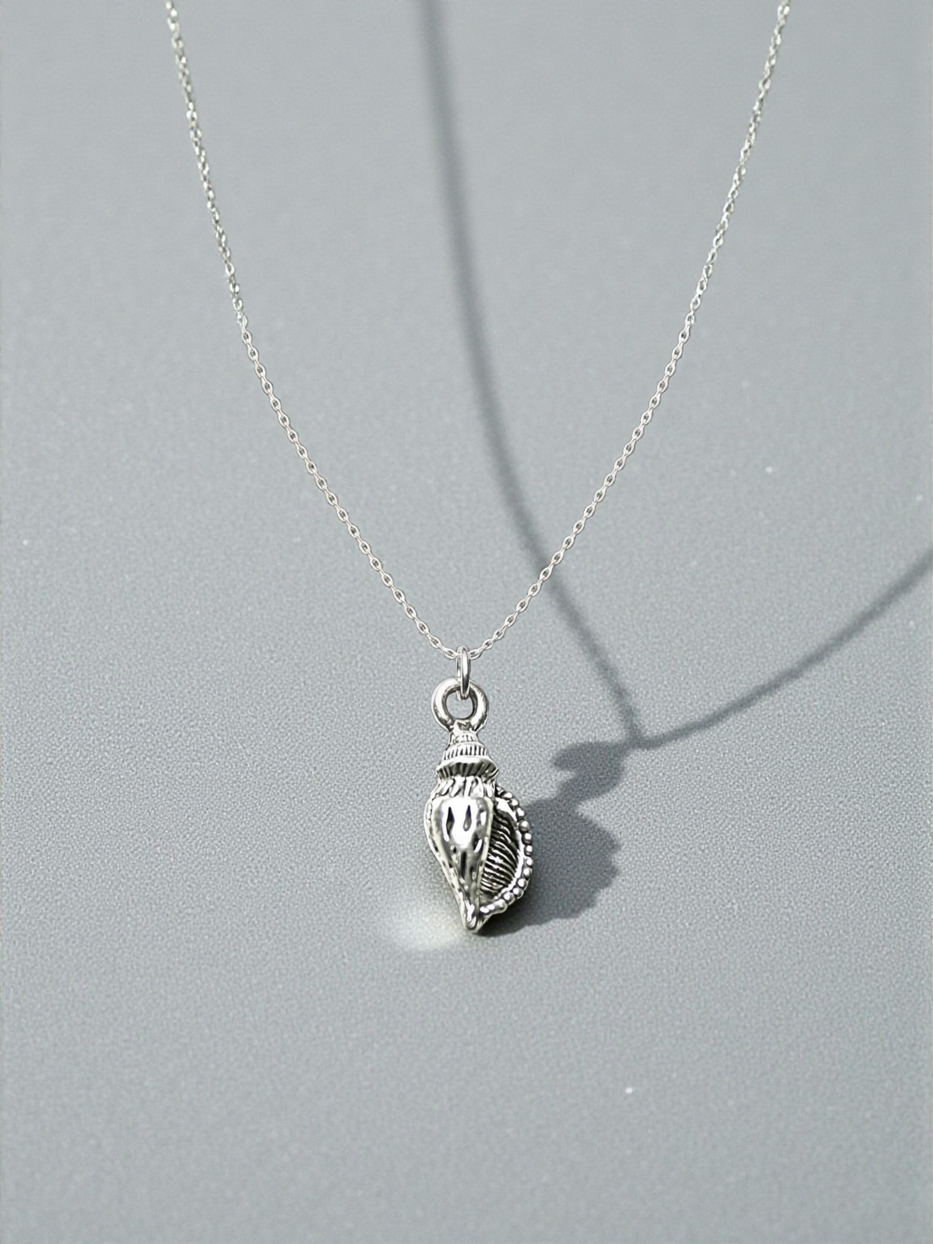 Silver Seashell Pewter Charm Pendant | Ocean | Travel Charm