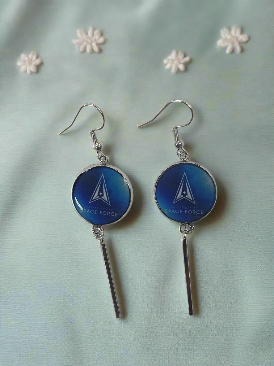 Military Charm Earrings | Army, Air Force, Coast Guard, Marine Corps, Space Force | Made in the USA |Officially Licensed