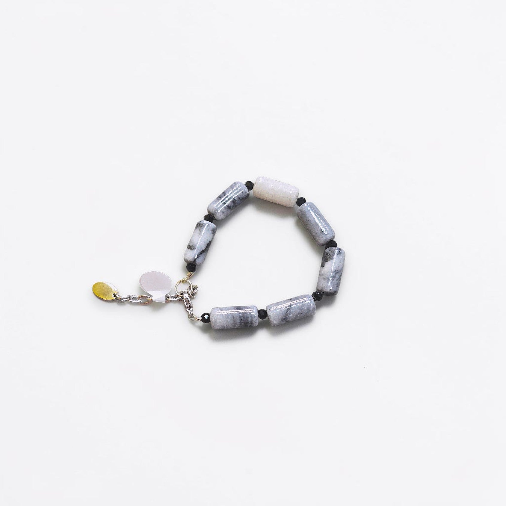 Zebra Jasper Adjustable Bracelet | Bold Contrast & Natural Art | Handmade Jewelry