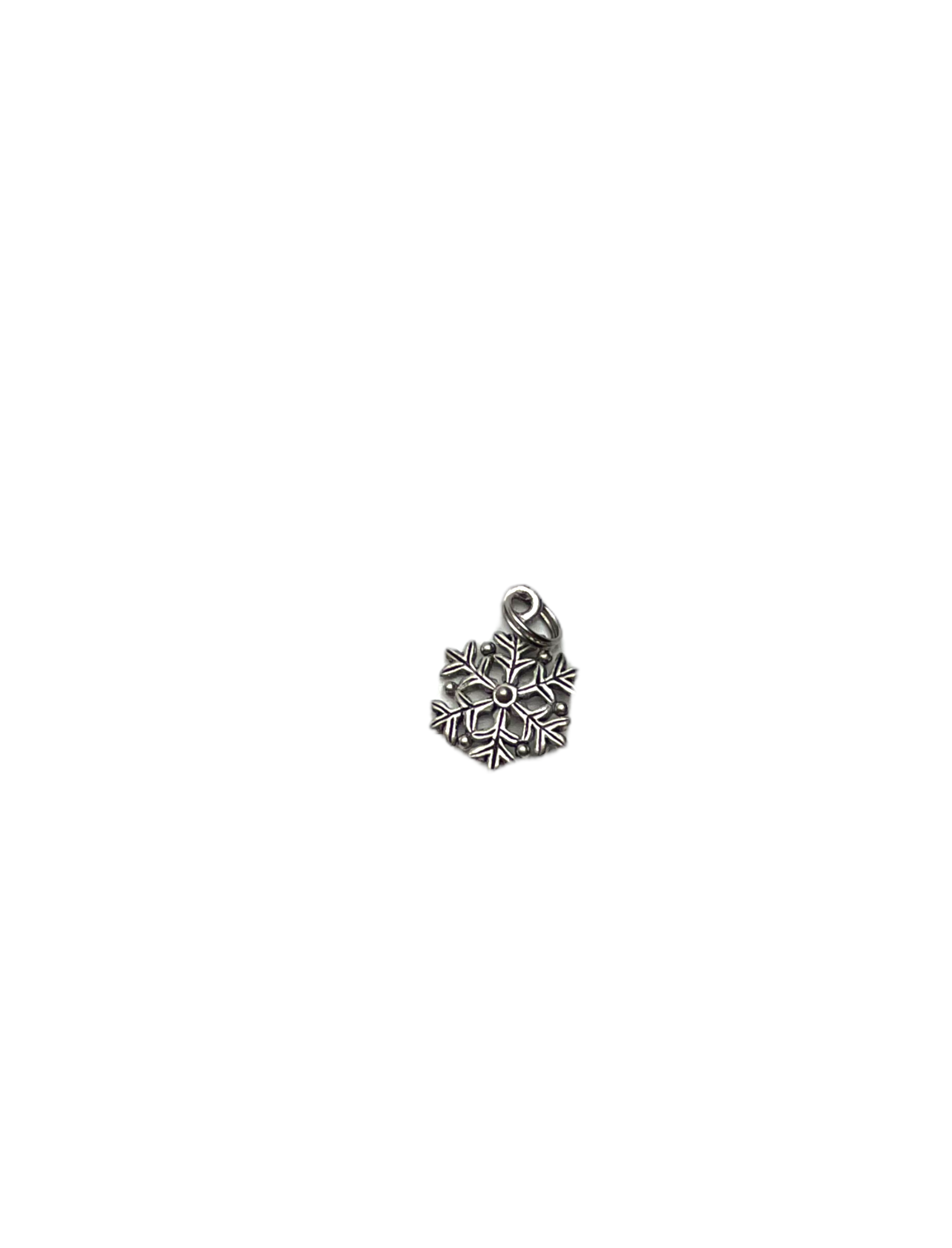 Charming Pewter Snowflake Charm Necklace - Perfect Gift