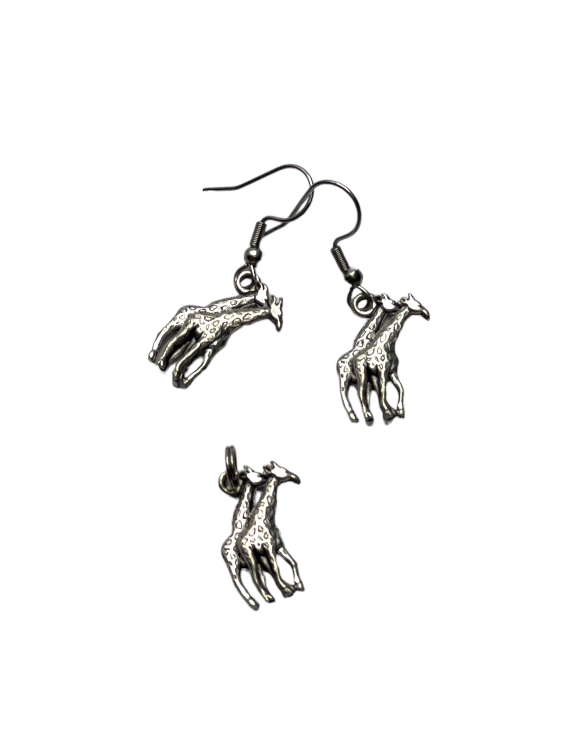 Giraffe Jewelry: Charm | Necklace | Earrings |Zoo Charm