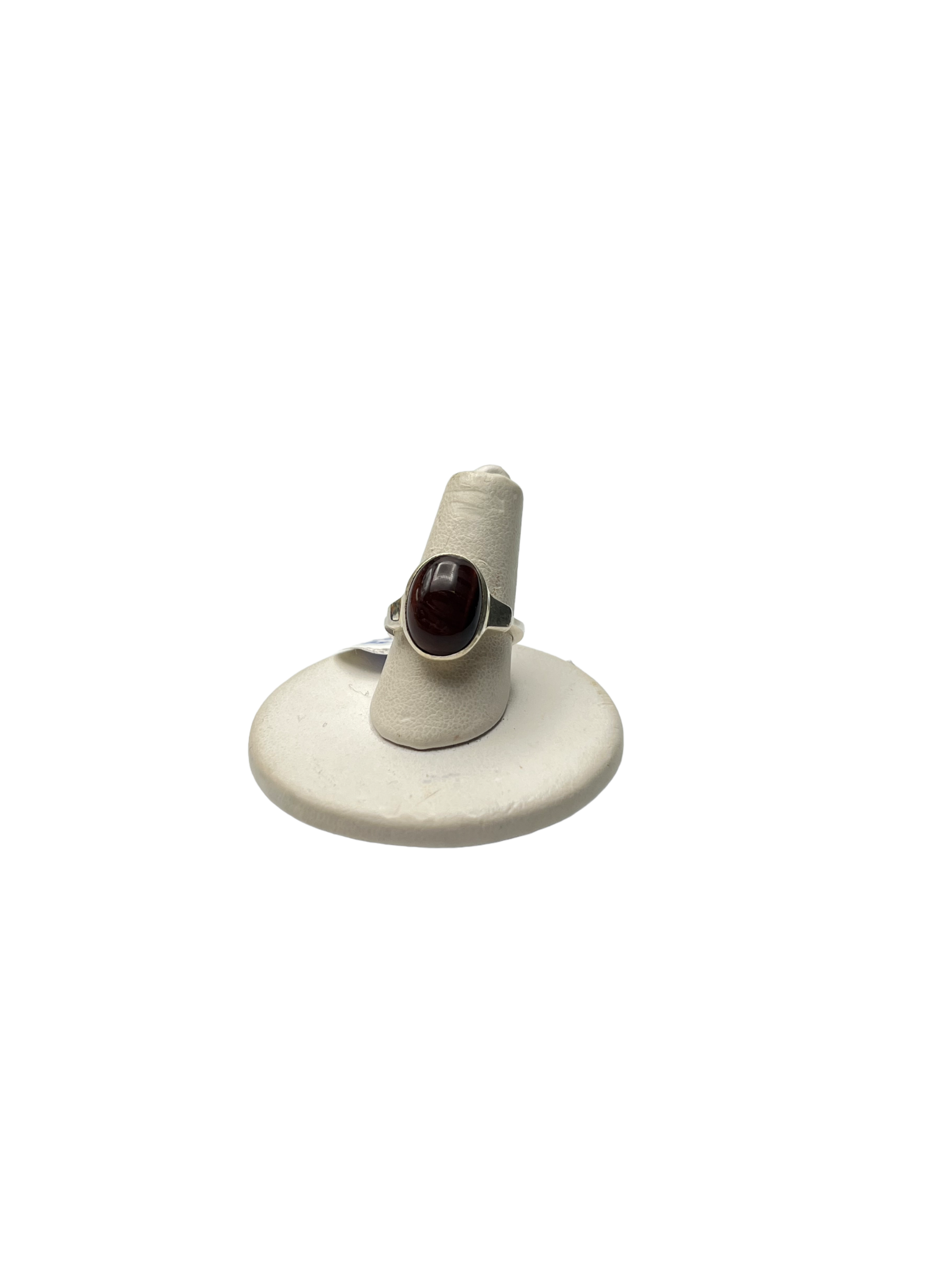 Vibrant Red Tiger Eye Ring in Sterling Silver