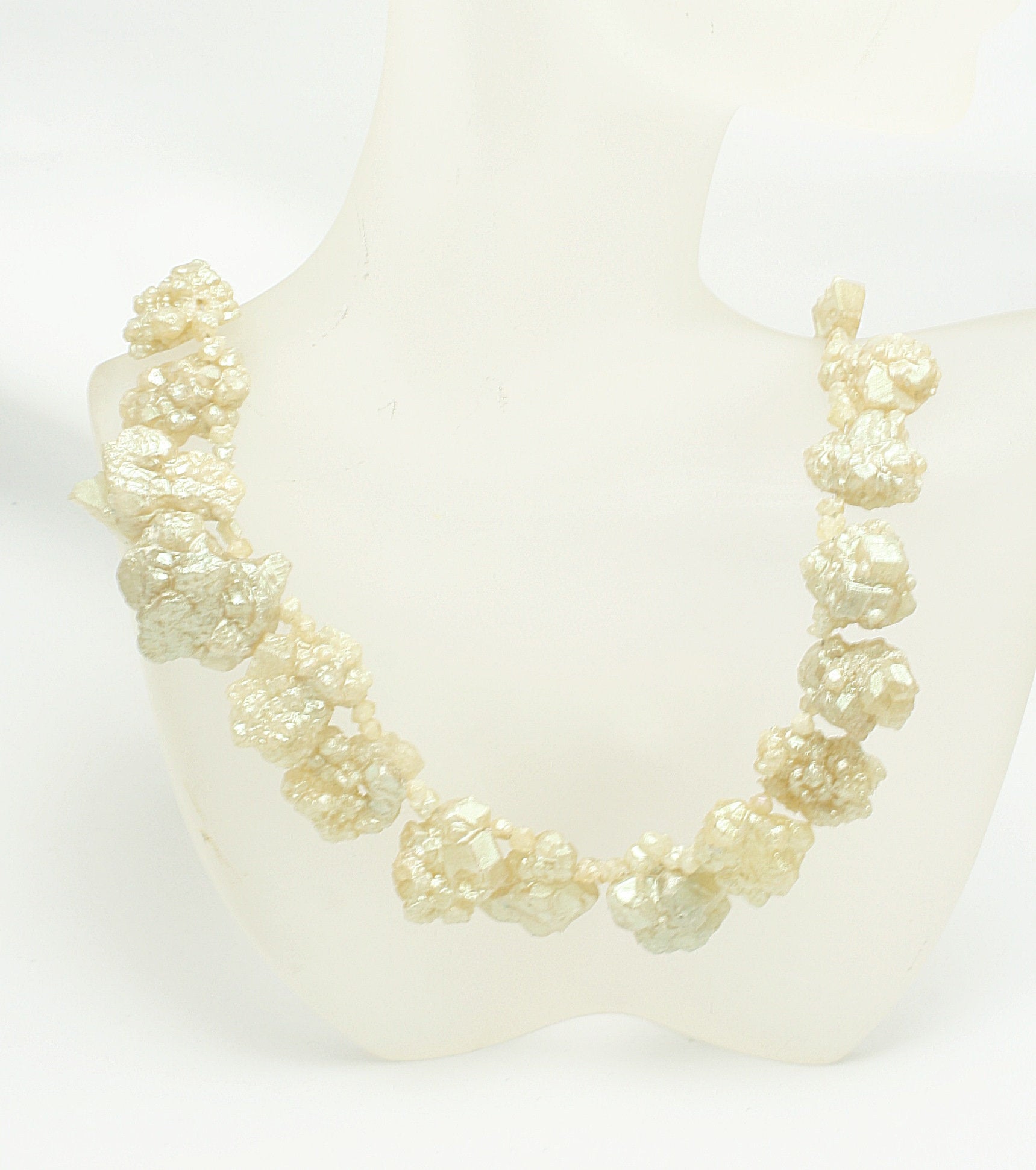 Ivory Geode Druzy Necklace