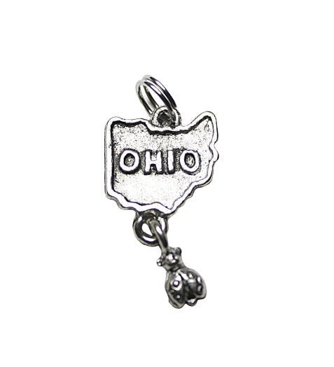 Ohio Pewter Charm | Unique Jewelry Accessory