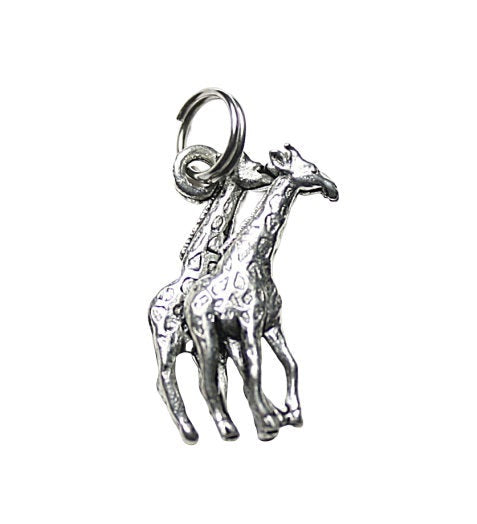 Silver Giraffe Pewter Charm Pendant | Travel Charm